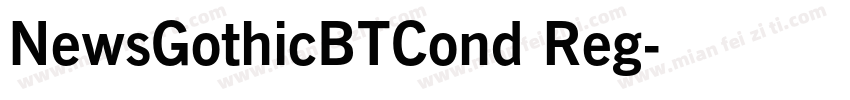 NewsGothicBTCond Reg字体转换